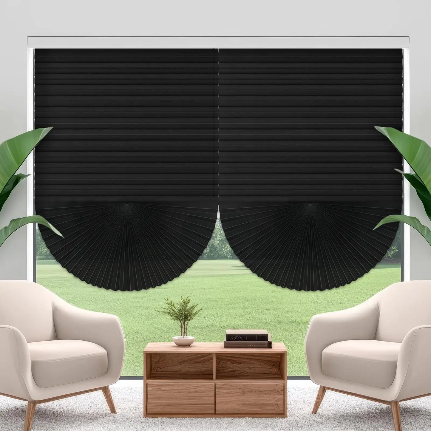 4-Pack No-Tool Pleated Privacy Blinds – Cut-to-Size Fabric Pleated Window Blinds Peaceful Pleasures Health and Wellness