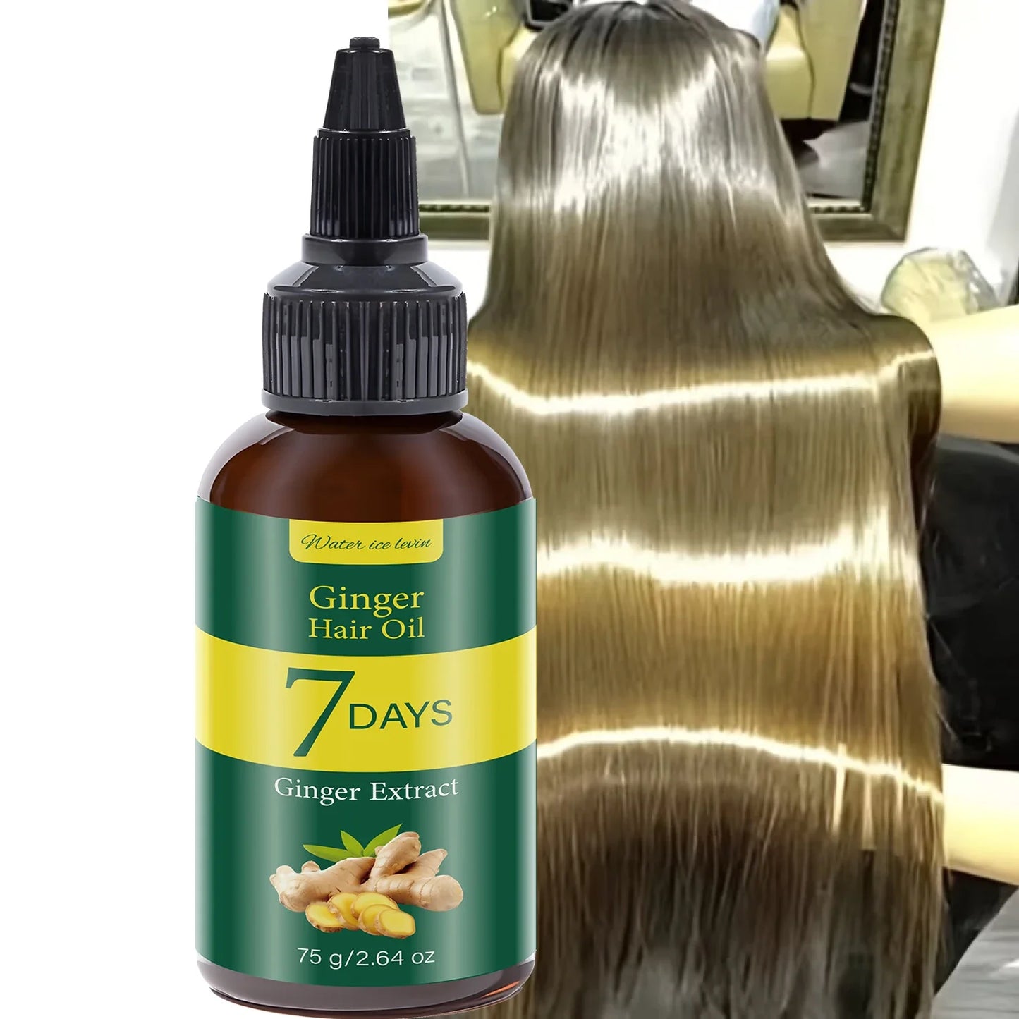 Ginger Hair Oil with Biotin & Keratin – 7-Day Smooth Hair