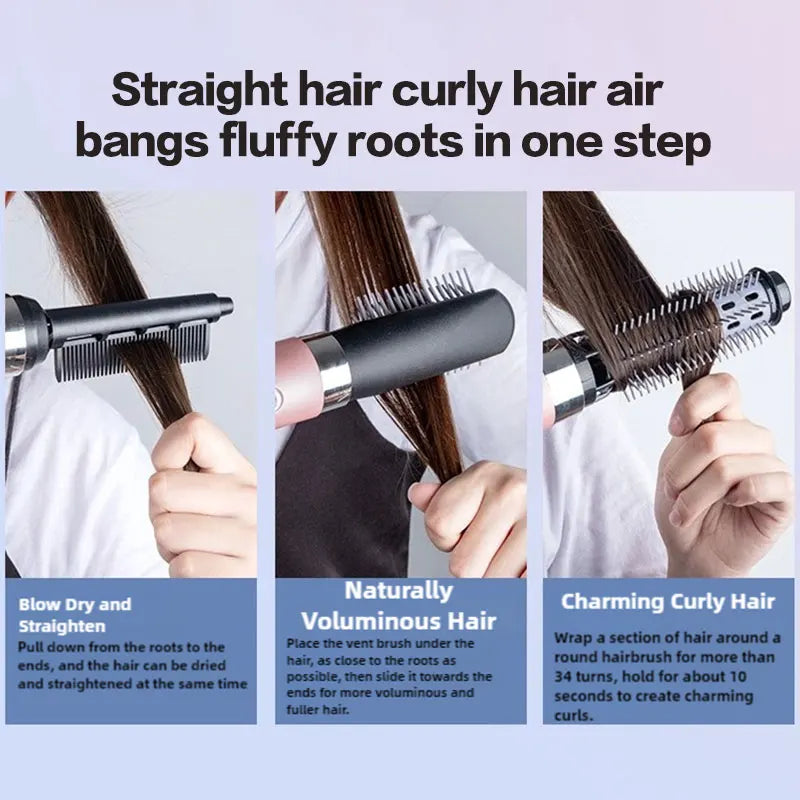URGGU 3-in-1 Hot Air Comb – Curl, Straighten & Blow Dry