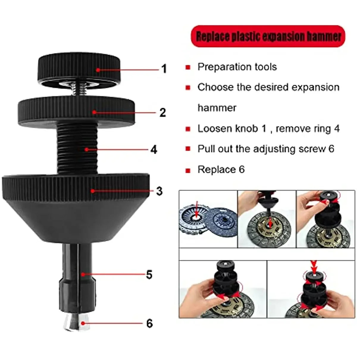 Clutch Alignment Tool Kit Universal Heavy Duty Steel for Car Transmission Repair with Storage Case Professional Grade Peaceful Pleasures Health and Wellness