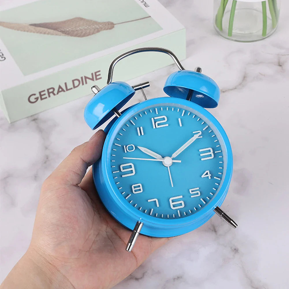 4-Inch Mini Silent Analog Alarm Clock | Bedside & Dorm