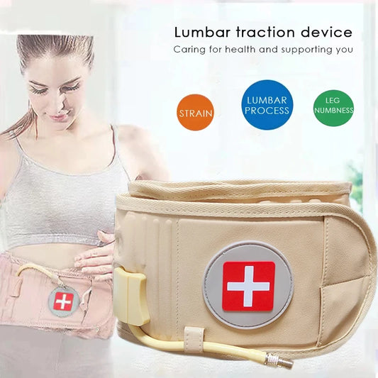 Inflatable Waist Brace Waist Fixed Belt Traction Belt Suitable for Male and Female Adult Lumbar Spine Air Traction Device Peaceful Pleasures Health and Wellness