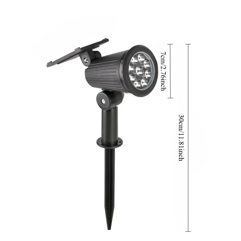 RTONTR Solar Spotlight Outdoor Waterproof Dimmable Garden Light
