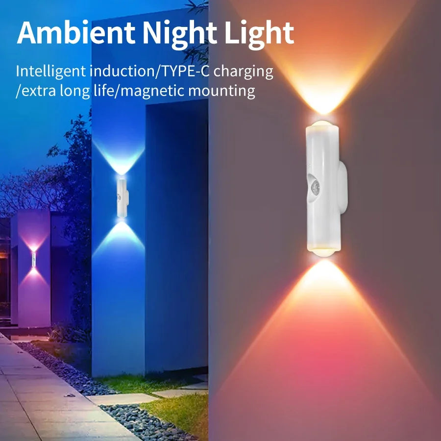Motion Sensor LED Night Light – Rechargeable Magnetic Wall Lamp