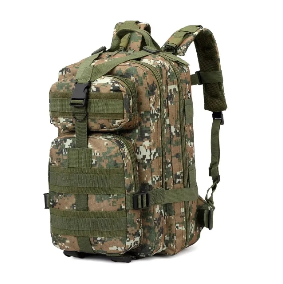 30L Large Duffle Bag, Outdoor Camouflage Backpack for Hiking Camping Travel Fishing Gym Peaceful Pleasures Health and Wellness Jungle Digital