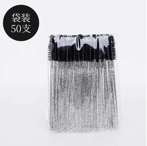 50-Pack Disposable Mascara Wands & Eyelash Extension Brush Combs