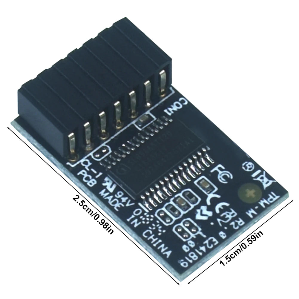 For Asus The Trusted Platform (TPM) Module 14-1 Pin TPM-M R2.0 Hardware Security Chip TPM-M R2.0 Module for Asus Motherboards Peaceful Pleasures Health and Wellness