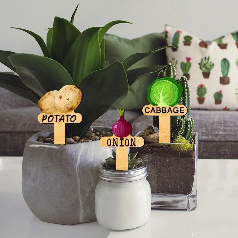 15 Funny Wooden Plant Markers | T-Type Garden Stake Signs