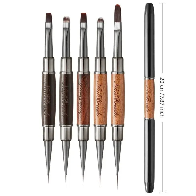 Sandalwood Line Nail Art Pen Double Headed Brush Nail Construction Pen High Quality Paintings Pen Nail Tools Peaceful Pleasures Health and Wellness