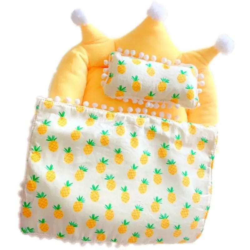 20cm Plush Doll Bed Set | Soft Miniature Bedding for Kids