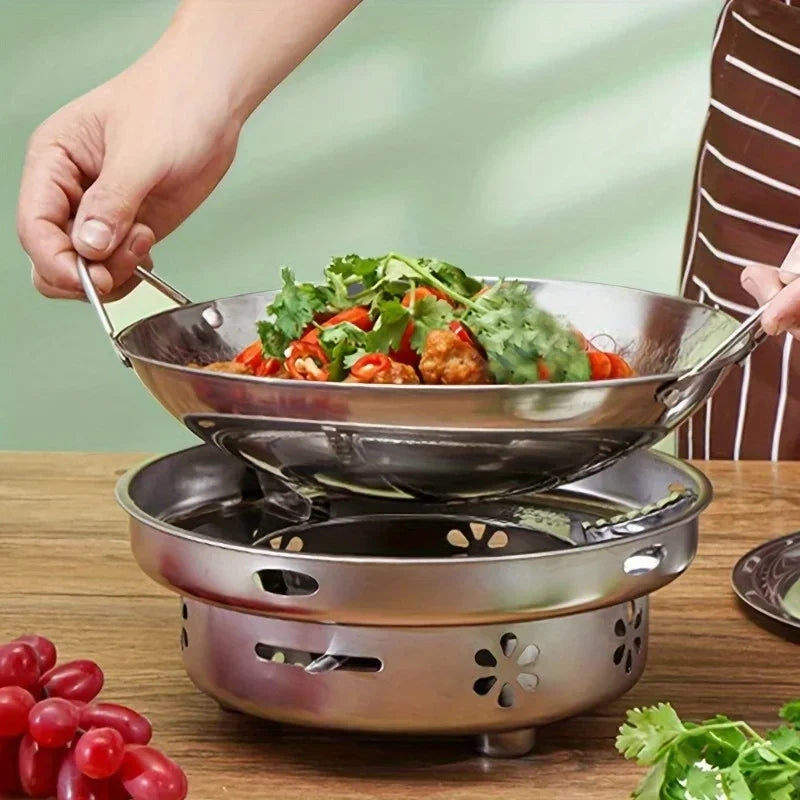 Stainless Steel Honeycomb Non-Stick Skillet | 2-Handle Pot