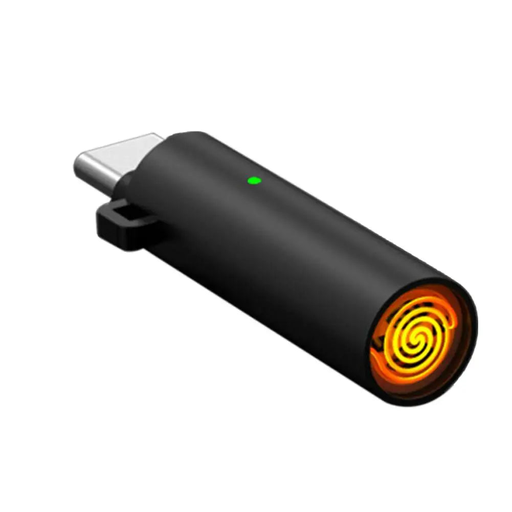 USB-C Flameless Mini Lighter | Blow-to-Ignite & Auto Shut-Off