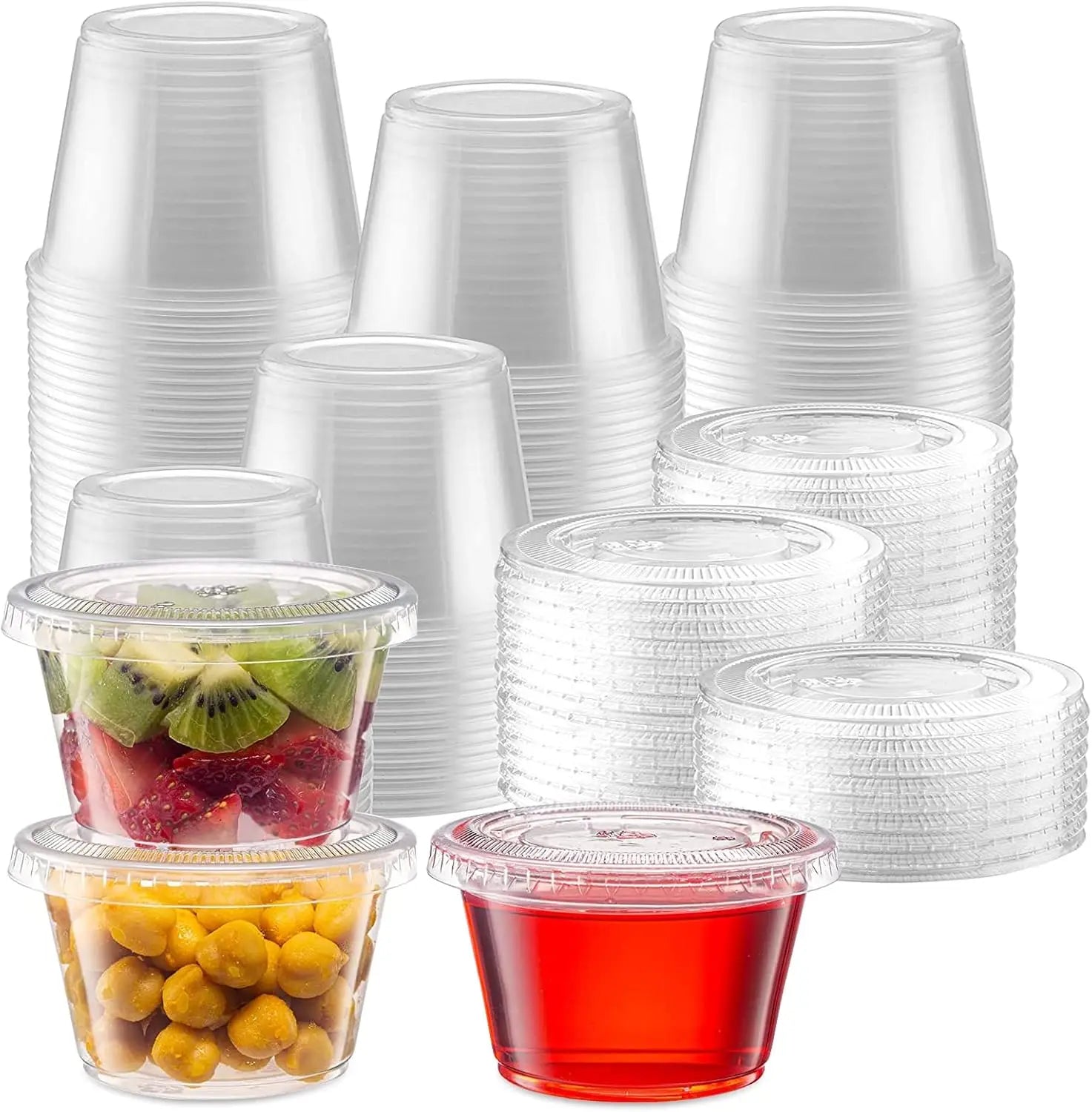 5oz Clear Plastic Cups Bulk Dessert Disposable Cup with Flat Lids with No Hole Party Favors for Jelly Ice Cream Pudding Cotainer Peaceful Pleasures Health and Wellness