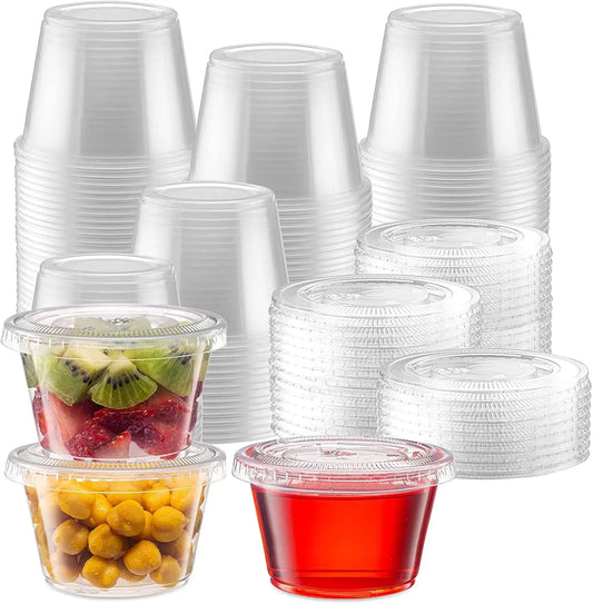 5oz Clear Plastic Cups Bulk Dessert Disposable Cup with Flat Lids with No Hole Party Favors for Jelly Ice Cream Pudding Cotainer Peaceful Pleasures Health and Wellness