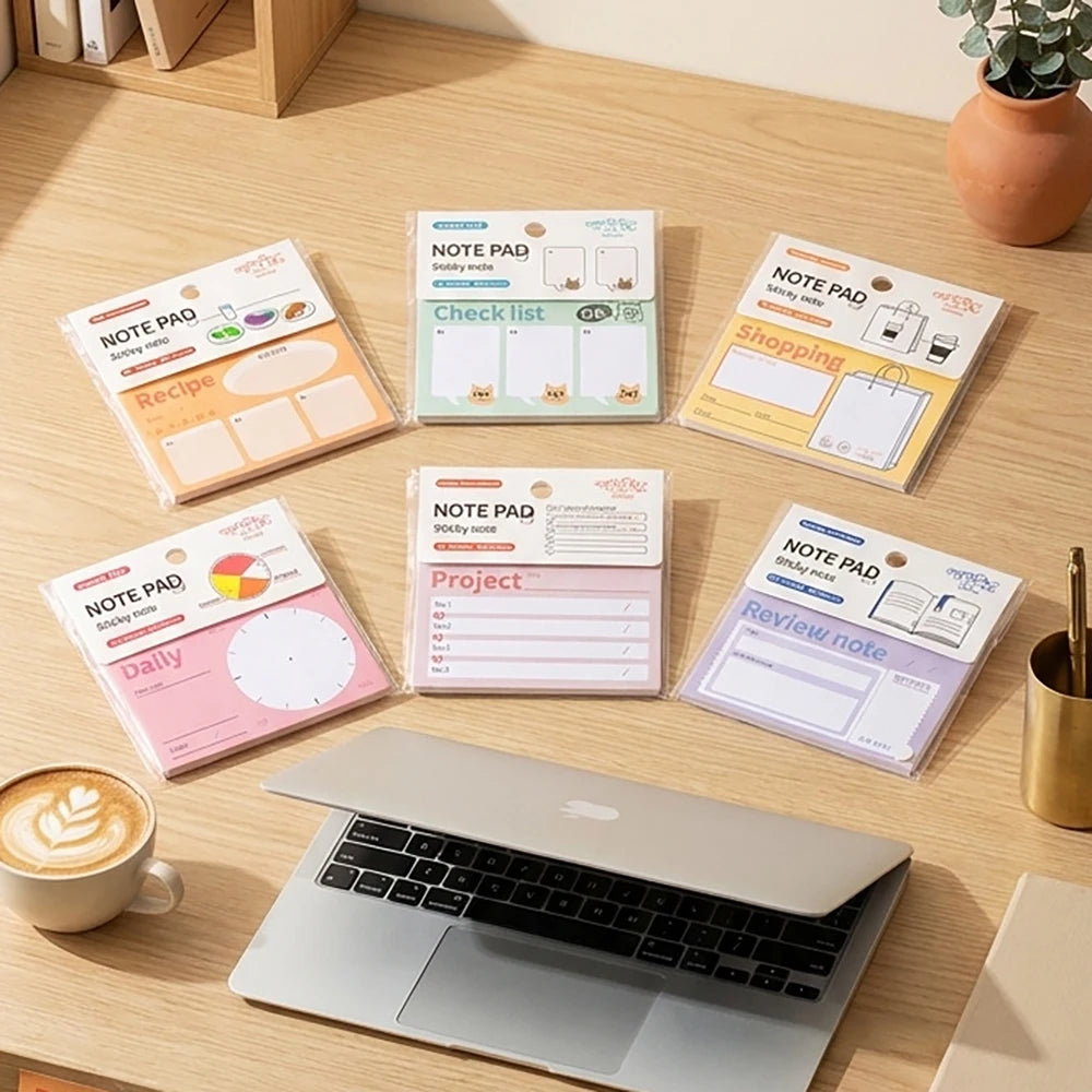 50 Sheets Multi Scene Functional Sticky Notes Colored Memo Pads