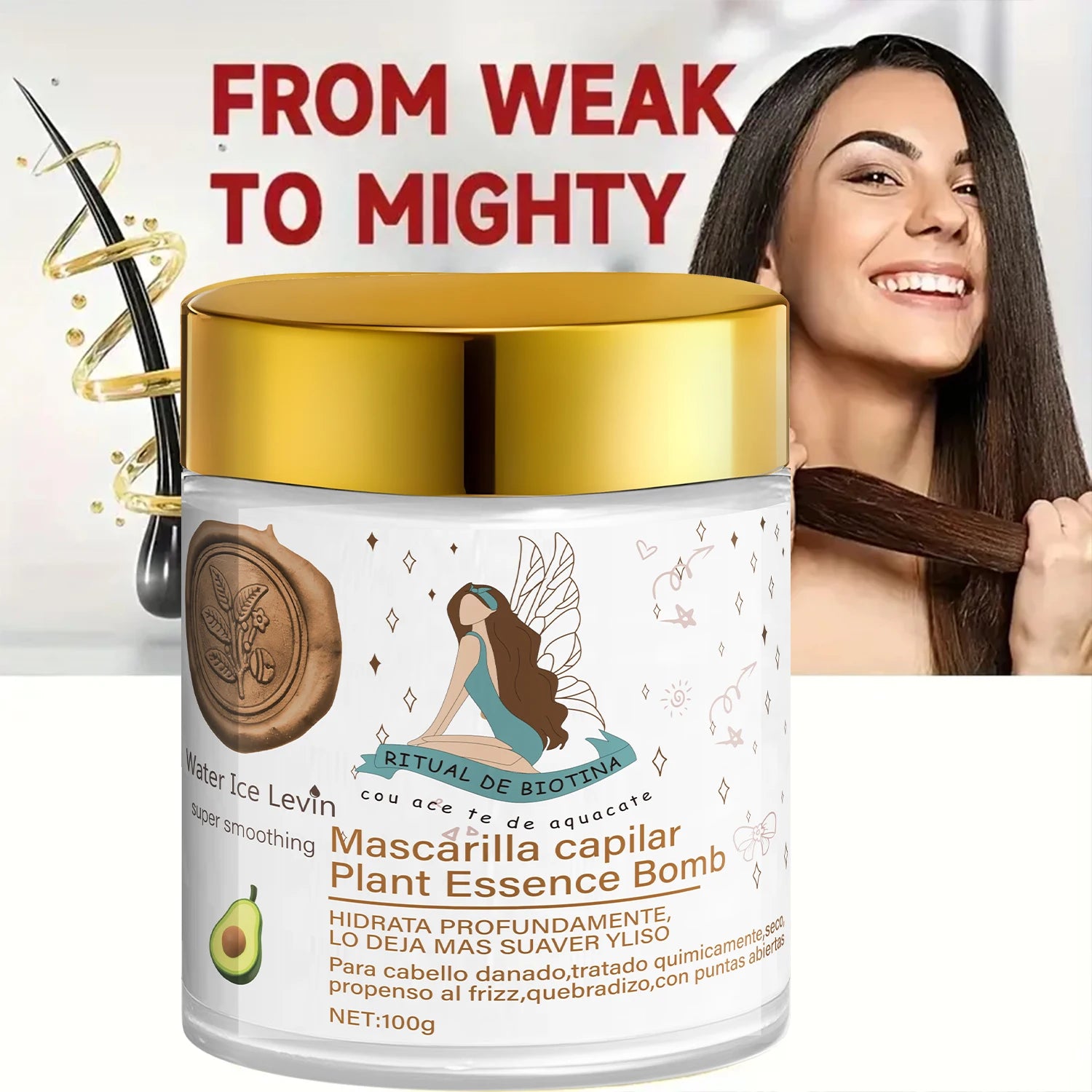 Plant-Based Hair Mask – Moisturizing & Repairing | Silky Shine Hair Mask Treatment Peaceful Pleasures Health and Wellness