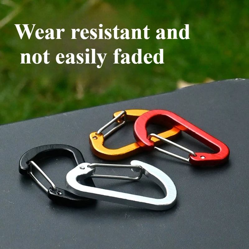 3-Pack D-Ring Carabiner Clips | Aluminum Keychain Buckle Set Carabiner Clip Set Peaceful Pleasures Health and Wellness