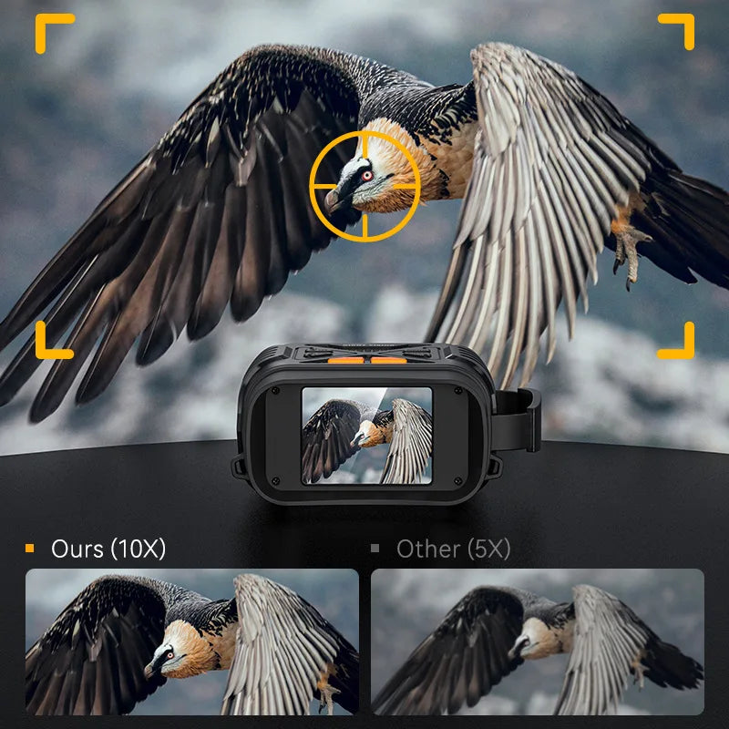 Binocular 7X2.8-Inch Ips 10X Ultra-High Definition Infrared Outdoor Digital Night Vision Device for Day and Night Use Peaceful Pleasures Health and Wellness