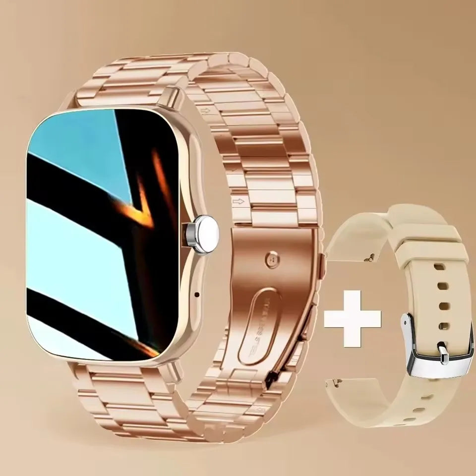 2025 New Smart Watch GPS Tracking Bluetooth Talk Full Touch Screen Heart Rate Monitor Sports Fitness Smart Watch Men Women Gift Peaceful Pleasures Health and Wellness Go20Szstrap