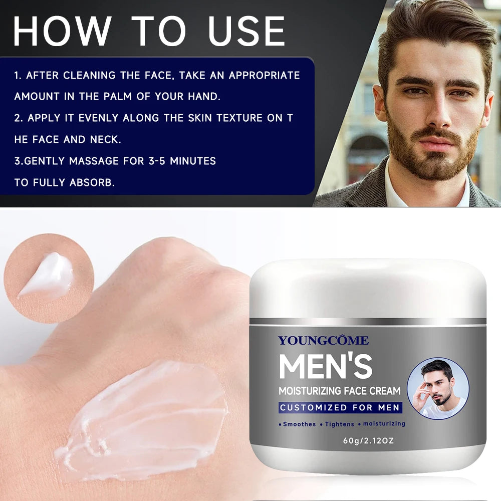 YOUNGCOME Men's Retinol Collagen Face Cream Anti-Aging Men's Face Cream Peaceful Pleasures Health and Wellness