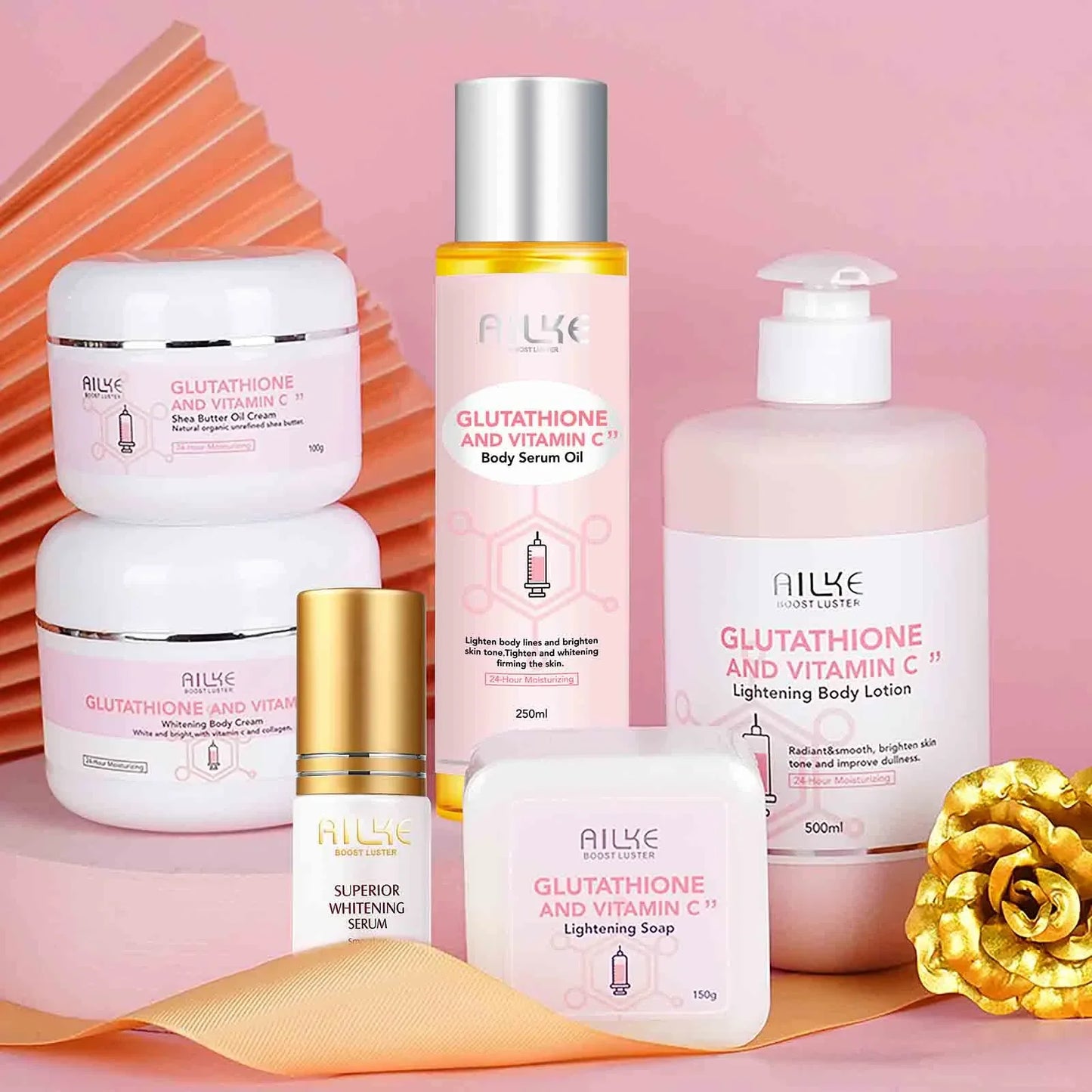 AILKE Vitamin C & Glutathione Brightening Body Lotion 500ml Peaceful Pleasures Health and Wellness
