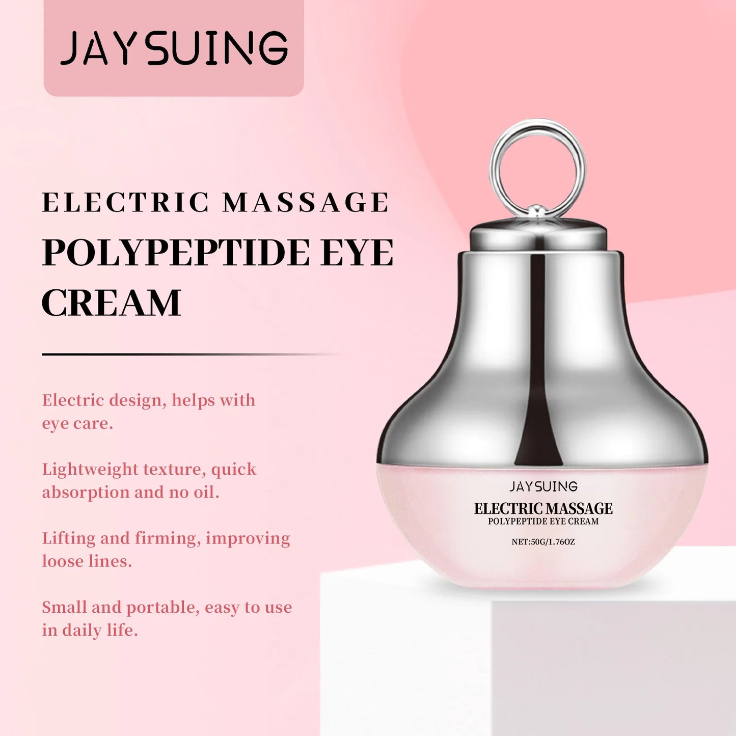 Jaysuing Electric Eye Cream Accelerate Absorption Moisturize Skin Fade Dark Circle Reduce Crow's Feet Automatic Roller Eye Serum Peaceful Pleasures Health and Wellness