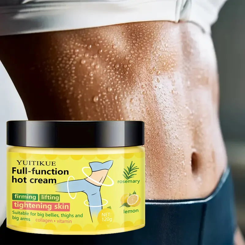 Full-function Hot Cream 120g - Firming, Lifting & Tightening, Rosemary & Lemon Formula for Belly, Thighs & Arms Peaceful Pleasures Health and Wellness
