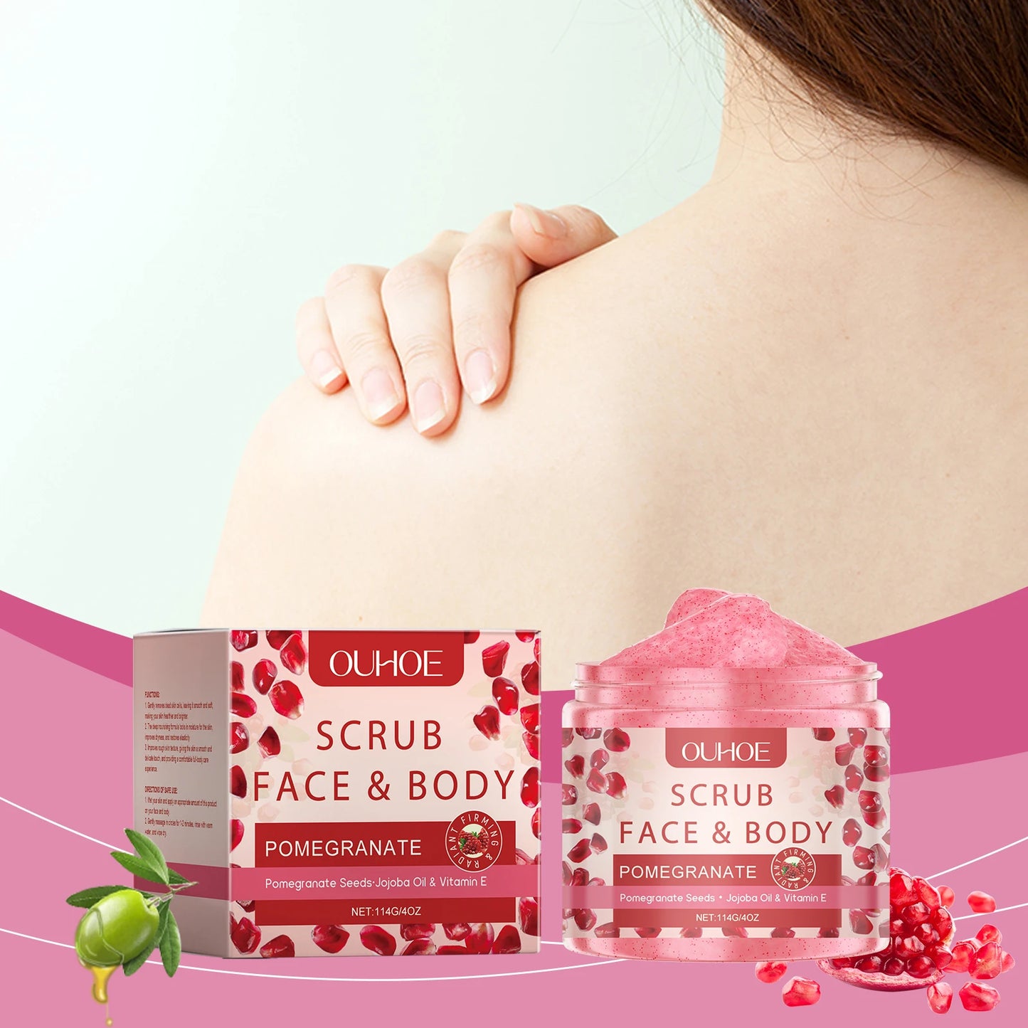 Pomegranate Exfoliating Body Scrub | Moisturizing – 114g