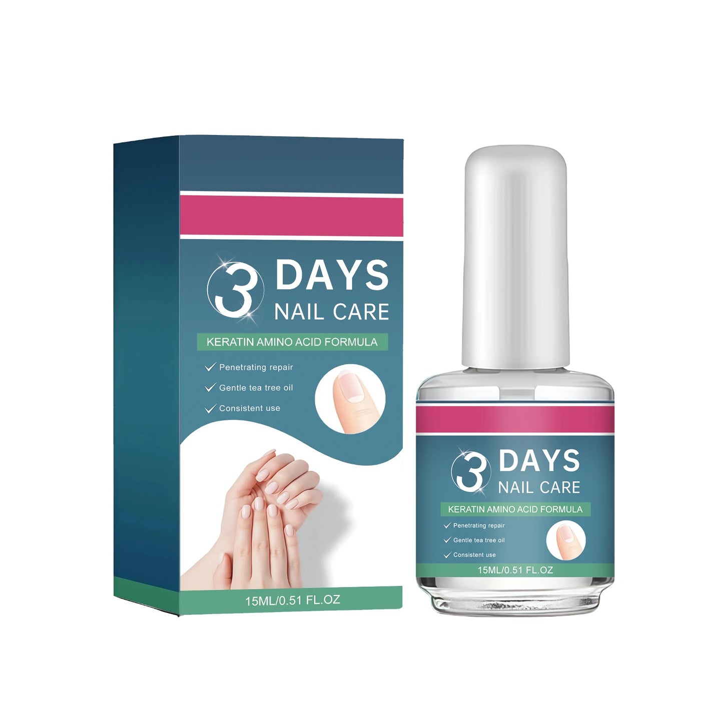 Plant-Based Nail Care Treatment Polish Restore Nail Health Moisturize Brightening Fingernail Repair Smooth Surface Nail Care Oil Peaceful Pleasures Health and Wellness 15ml Boxed