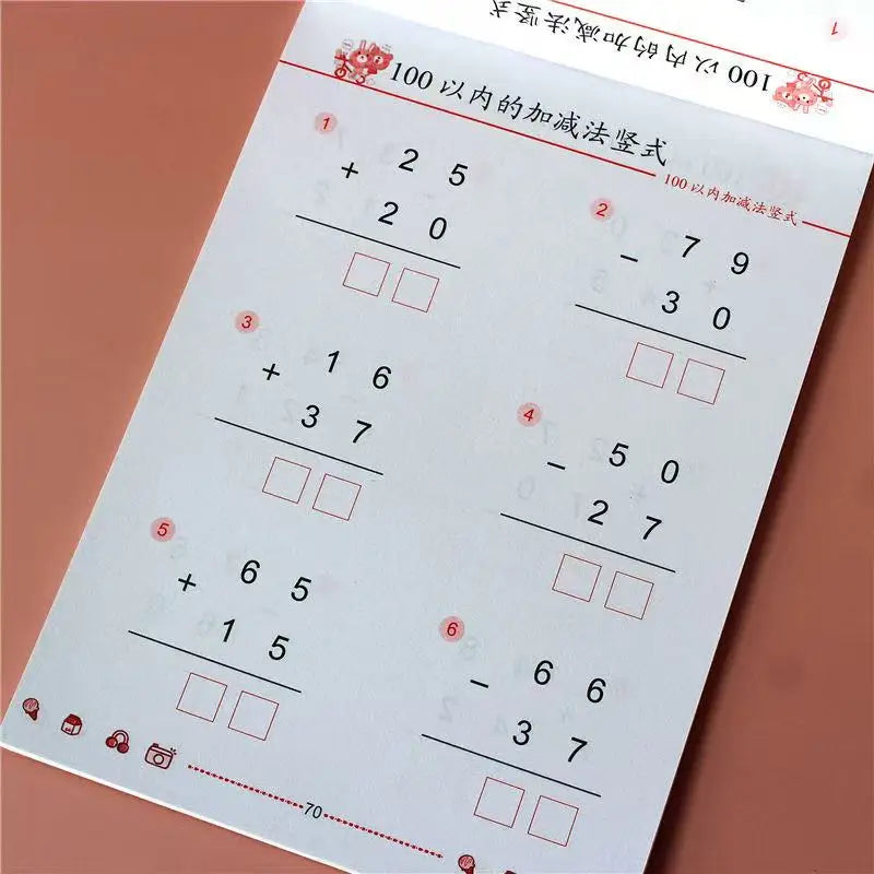 Addition Subtraction Within 100 Maths Workbook Primary School
