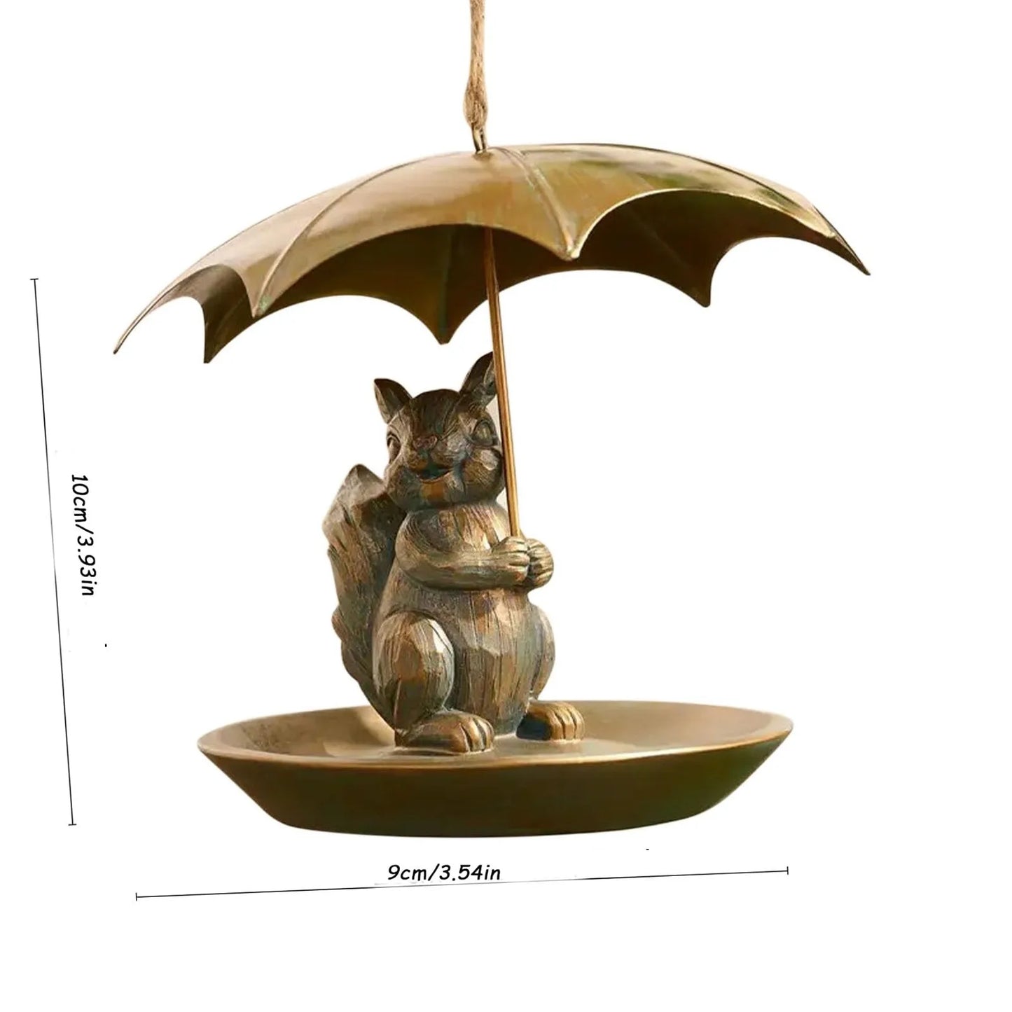 Metal Bird Feeder with Umbrella – Squirrel Cat Dog Garden Decor