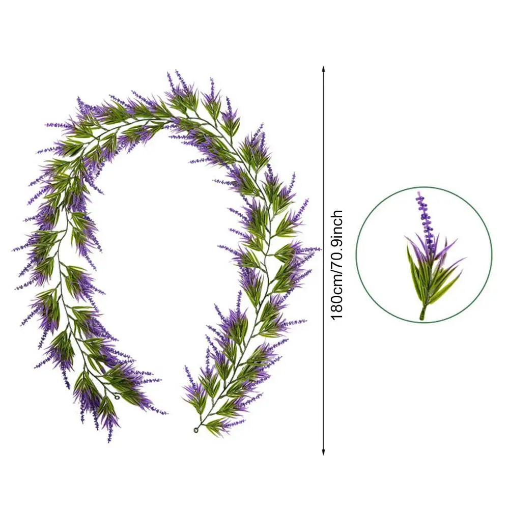 Lavender Garland 70.9" Artificial Floral Garland – Wedding & Party Artificial Flower Garland Peaceful Pleasures Health and Wellness 01 China Mainland