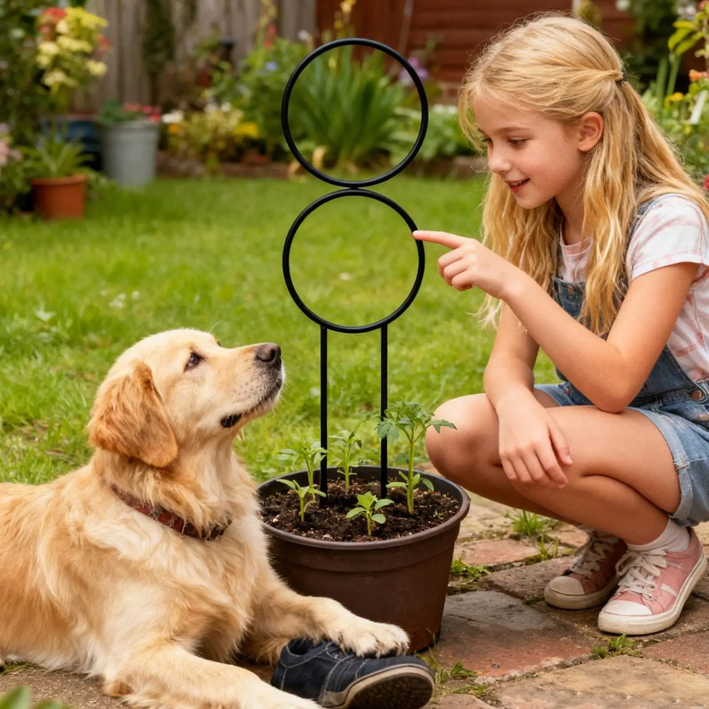 Metal Plant Trellis – Weather-Resistant Indoor & Outdoor Garden Stake