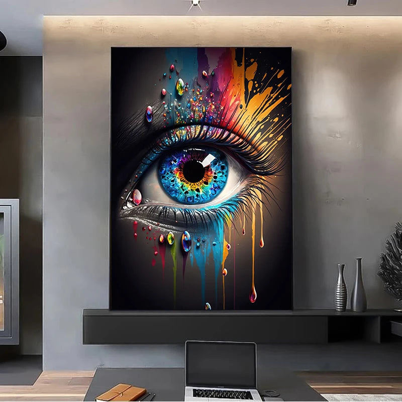 Abstract Eye Canvas Wall Art HD Print – Home & Office Decor Canvas Wall Art Peaceful Pleasures Health and Wellness