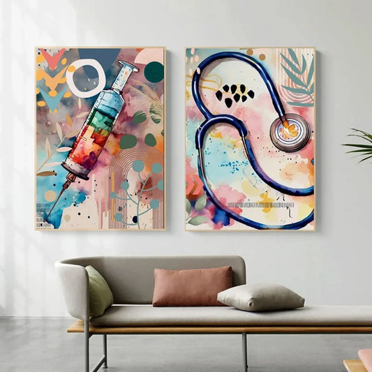 Medical Doctor Nurse Canvas Wall Art | Office Clinic Decor Gift Canvas Wall Art Peaceful Pleasures Health and Wellness