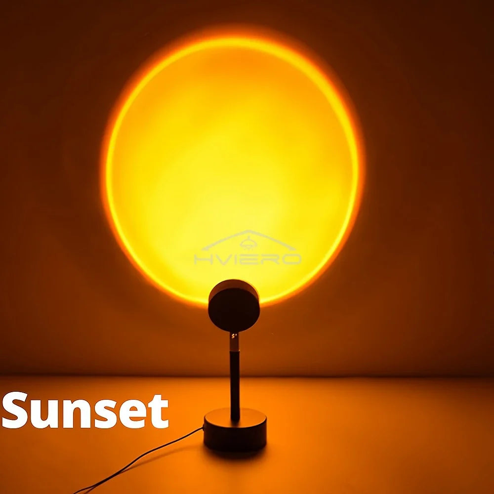 Sunset Rainbow LED Projector Lamp | USB Night Light for Home Decor
