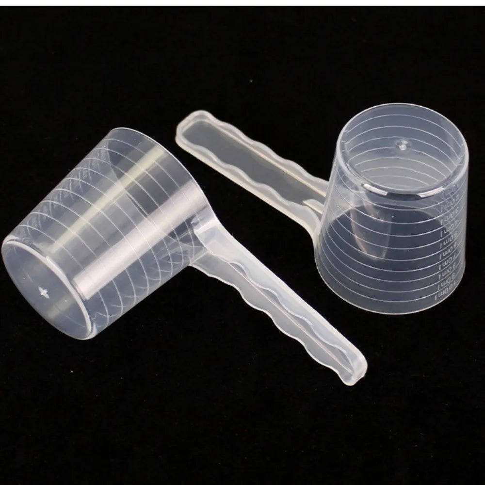 Mini 100ml Pet Food Measuring Spoon Plastic Transparent Measuring Cups Long Handle Durable Feeding Dog Shovel Peaceful Pleasures Health and Wellness