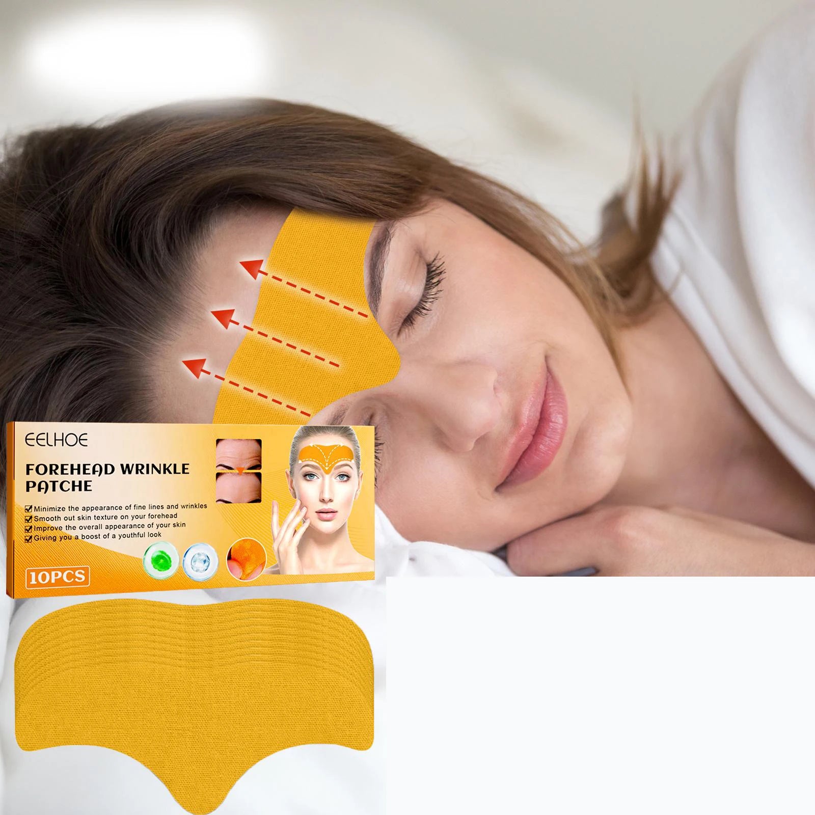 Forehead wrinkle Patch Reduce Fine Lines Firming Smoothing Tighten forehead Collagen Gel Patch Skin Care Stickers for women Peaceful Pleasures Health and Wellness