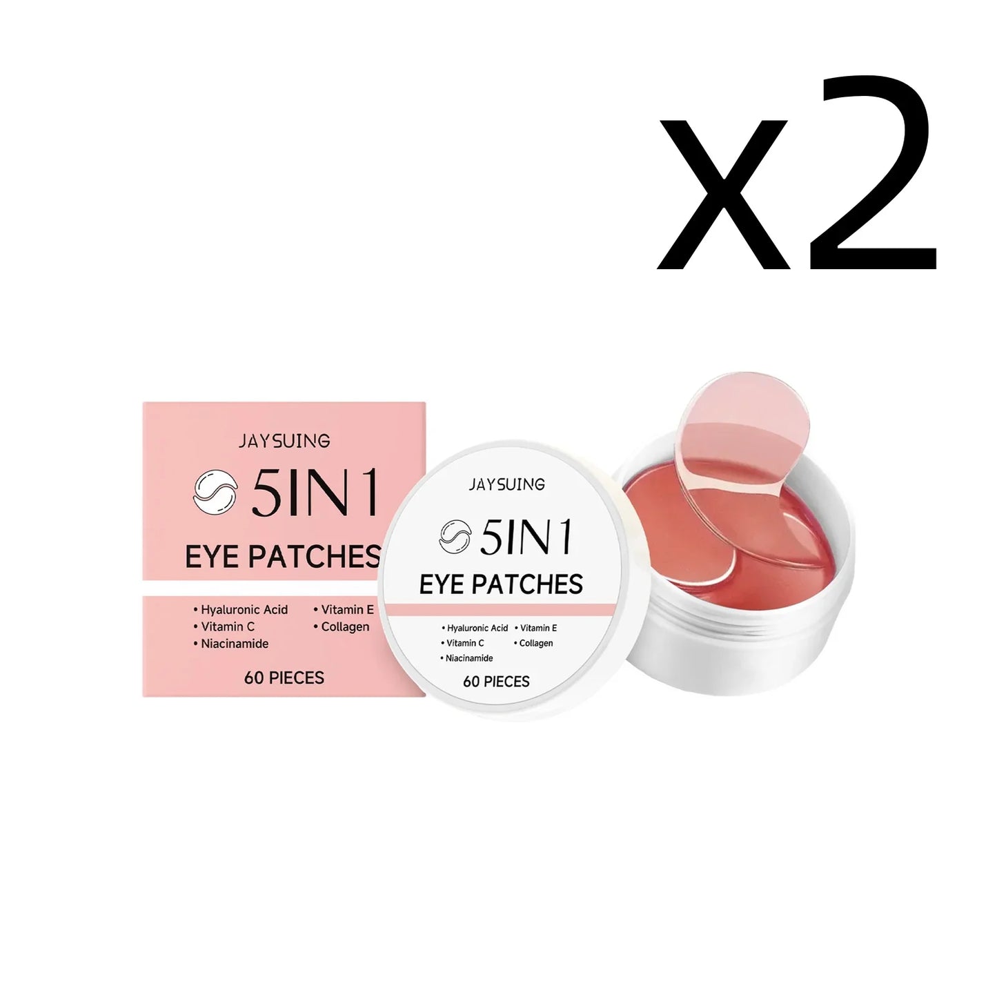 Collagen & Hyaluronic Acid Eye Patches – Brighten & Firm (60pc)