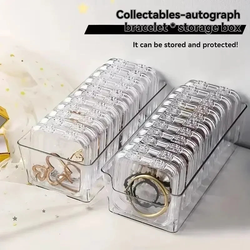 10PCS Press-On Nail Storage Acrylic Boxes with Adhesive Sheets Transparent Clear Nail Boxes Jewelry Storage Tool&Accessories Peaceful Pleasures Health and Wellness