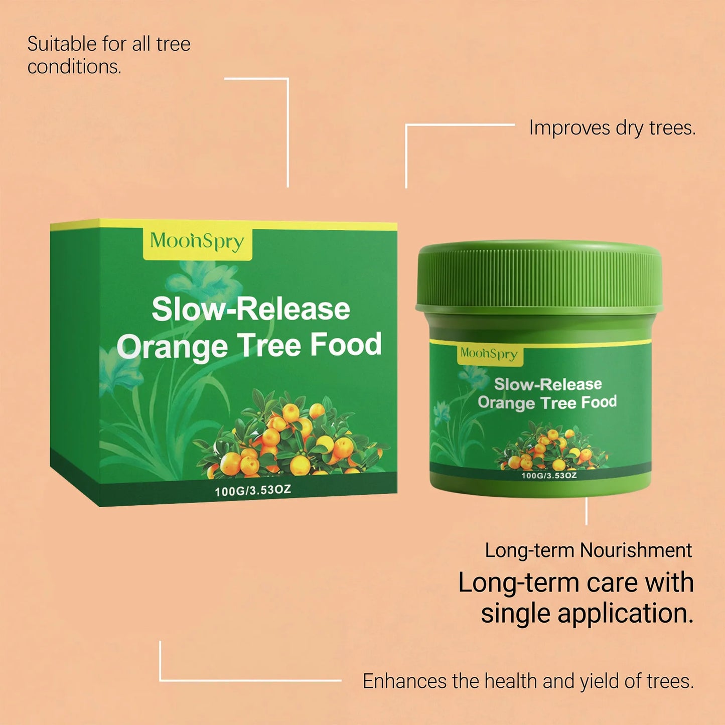 MOONSPRY Slow-Release Organic Citrus & Orange Tree Fertilizer