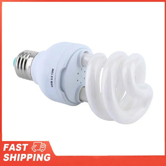 Pet Heating Light Bulb E27 UVB Reptile Lamp 13W 5 0 Base Energy Peaceful Pleasures Health and Wellness