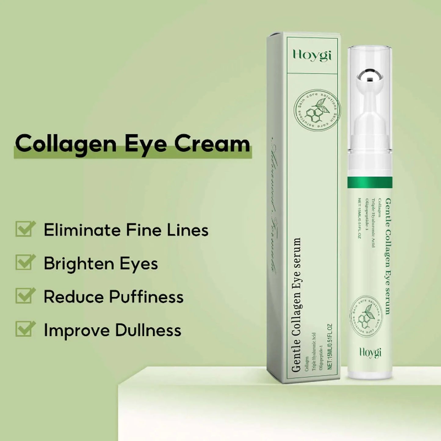 Collagen Under Eye Serum Roller – Dark Circles & Puffiness Peaceful Pleasures Health and Wellness