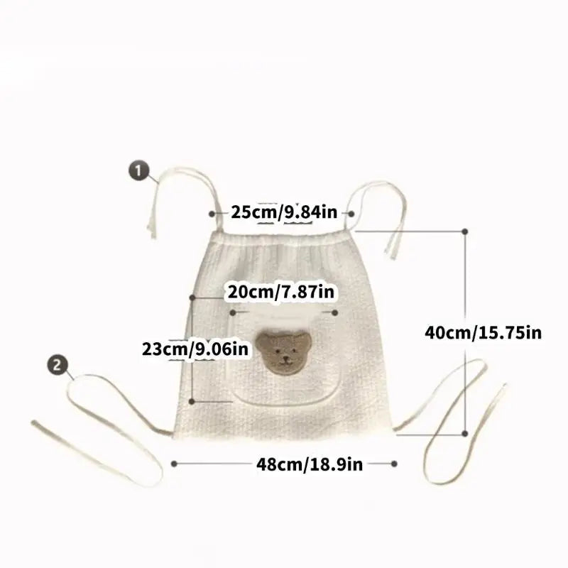Large Stroller Organizer Bag | Embroidered Bear Diaper Hanging Bag