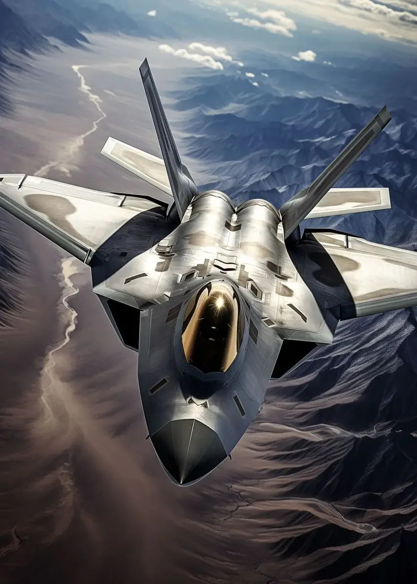 Military Fighter Jet Canvas Wall Art | Aviation Poster Decor