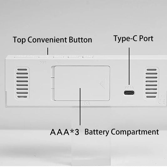 LED Digital Alarm Clock – Dual Alarm, Temp & Ambient Light LED Alarm Clock Oasis Select