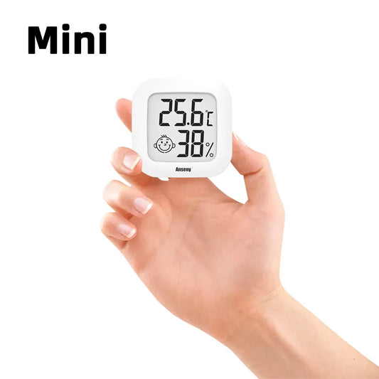 Mini LCD Indoor Thermometer & Hygrometer – Digital Humidity Meter Digital Thermometer Hygrometer Oasis Select white