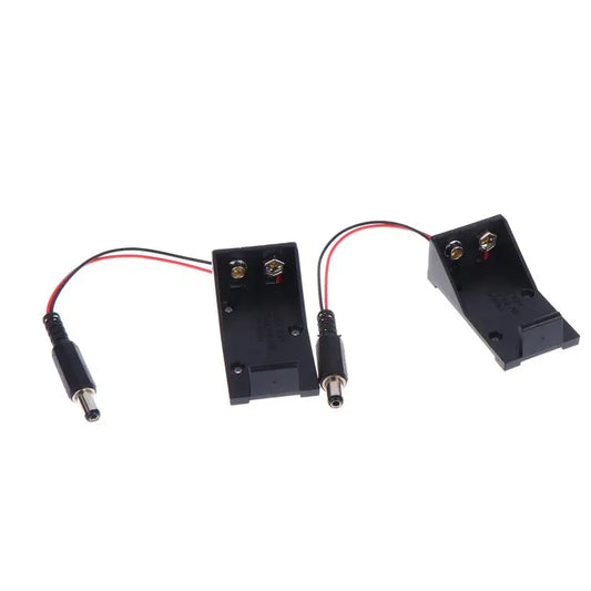 2Pcs/pack 9V Battery Clip Holder Case Box With Wire Leads DIY Interface Accessories Peaceful Pleasures Health and Wellness