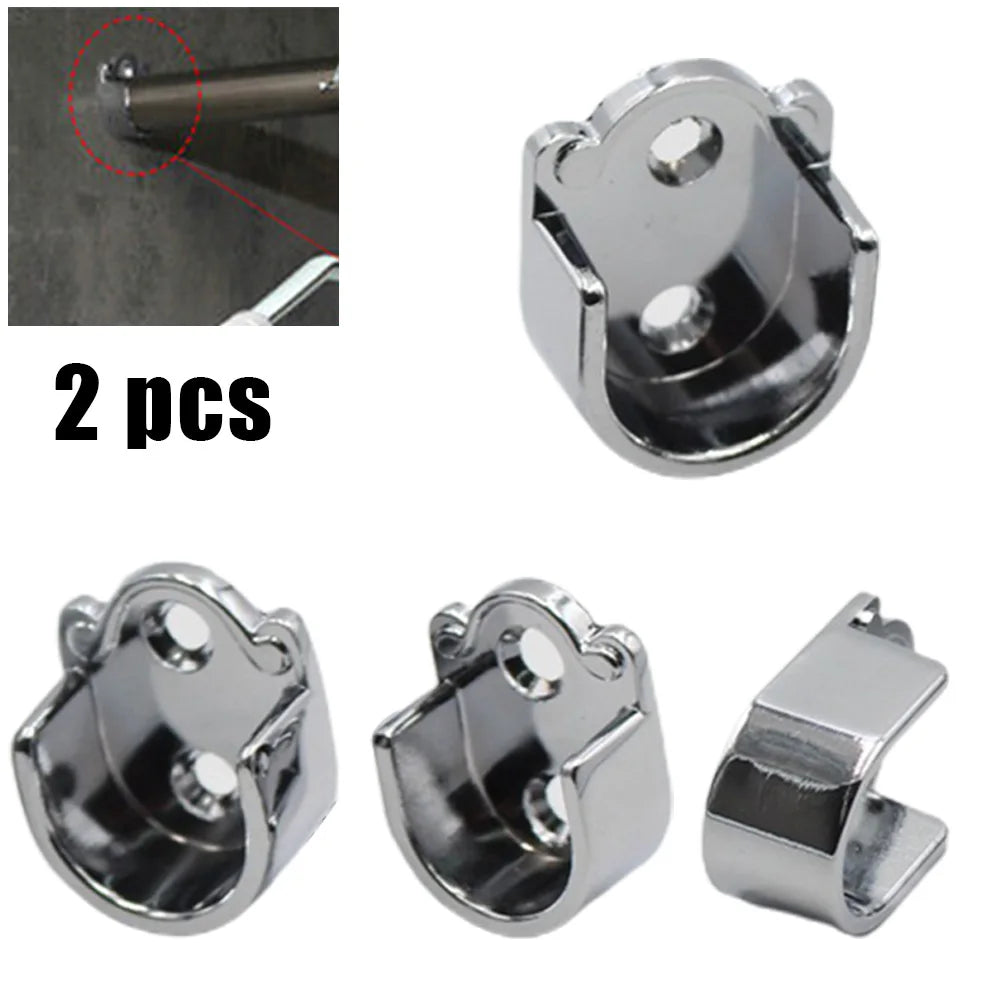 Wardrobe Bracket Heavy Duty Rod Socket Flange Holder Closet End