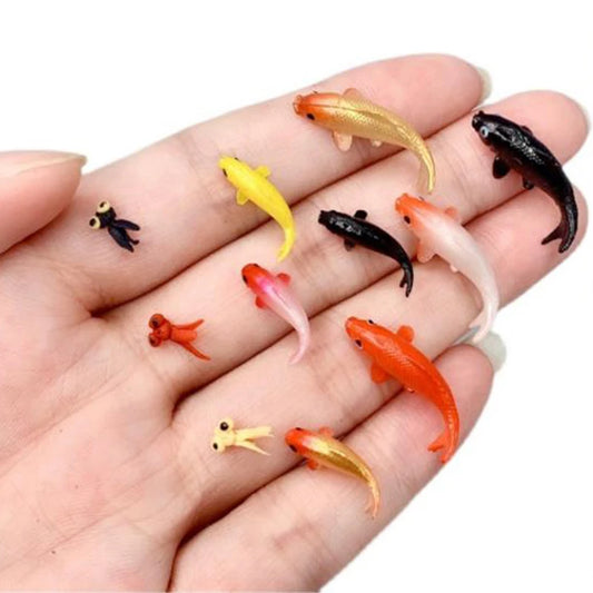 5pcs Dollhouse Miniature Model Fish Carp Simulation Animals For Kids Toys DIY Decorative Goldfish Figurines Home Decor Ornament Peaceful Pleasures Health and Wellness